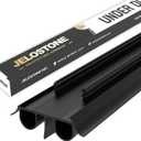 2 Pack - 36" Kerf-in Door Bottom Seal Replacement, Intertek Tested Non-Toxic Materials, Double Bulb Weather Stripping for Exterior Doors, Easy Install, Black, KS-MD2544