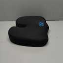 Everlasting Comfort Doctor Recommended Memory Foam Seat Cushion for Office Chairs & Car - Ergonomic Office Desk Accessories - Cushions for Tailbone Pain Relief, Sciatica (Black Upgraded, Large)