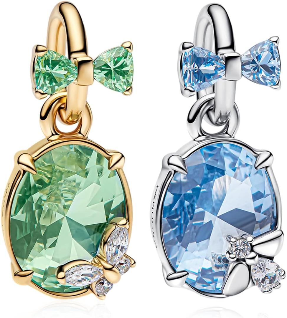 925 Silver Charms For Pandora Bracelet Golden Bead Pendant Safety Chain Clip Charms Heart Flower Animal Bead Family, Mom, Friend, Daughter, Birthday, Jewelry Gift