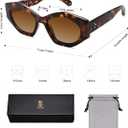 SOJOS Trendy Hexagonal Polarized Sunglasses for Womens Mens,Retro Polygon Shades Plastic Frame Sun Glasses SJ2307 (Tortoise)