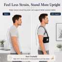 Posture Corrector for Men, Adjustable Upper Back Brace with Breathable Mesh Back, 4 Flexible Support Stays & Underarm Fit Adjustment, Back Straightener Helps Reduce Slouching Strain for Desk Work, Sitting, Reading & Posture Training