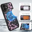 OOK Case for iPhone 17 6.3 Inch (Compatible with MagSafe) Cherry Blossom Pink Floral Flowers Translucent Phone Cover Soft TPU + Hard PC Anti-Scratch Shockproof Magnetic Cute Case for Women