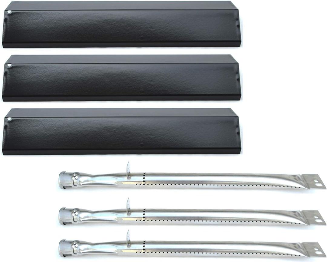 Direct store Parts Kit DG196 Replacement for Uniflame GBC831,GBC940,GBC981 Gas Grill Burners & Heat Plates (SS Burner + Porcelain Steel Heat Plate)