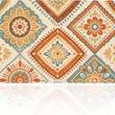 Boho Floral Geometric Doormat, Non-Slip Front Door Mat for Entryway, 30x17 inch