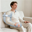 Rotator Cuff Pillow, Removable Shoulder Support Pillow for Frozen Shoulder Relief, Post Arm Surgery Recovery Supplies, Broken Arm Cushion for Pain Relief and Side Sleeping, Light Gray