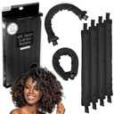 Jenny Capp 6pc Satin Cushion Hair Rollers 1" Thick - Super Soft Accessories for Women, Promote Healthy Curls & Prevent Breakage for Natural Hair