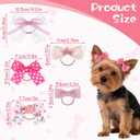 10PCS Dog Hair Bows Dog Bows for Small Size Dogs Cute Dogs Hair Bow with Rubber Bands for Cat Puppy Small Pet