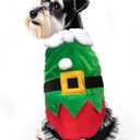 Funny Elf Dog Costume - Christmas Puppy Cat Xmas Outfit Winter Coat for Dogs - Party Supplies (XS)