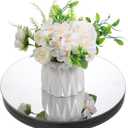 12 Pack 12 Inch Acrylic Round Mirror Centerpieces, Mirror Trays Plates for Wedding Table Party Decorations, Wall Decor
