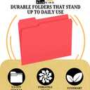 The File King 1/3 Cut Red File Folders Letter Size - 100 Pack | Colored Manilla Folders 8.5 x 11 | Made in the USA | Assorted 3 Tab Red Color Manila File Folder | Heavy Duty Basic Paper Filing Folder