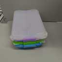 SailStart 4 Qt (3.8L) Sensory Bin With Lid - 3 Pack, Stackable Storage Sensory Bins with Lids, Portable Sandbox, Organizers Sand, Arts, Crafts, (Blue, Green, Purple)