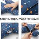 X Shape Travel Pillow  Neck & Head Support Cushion for Airplane, Car, Train & Office  Comfortable Travel Neck Pillow for Sleeping  Compact Portable Neck Pillow for Adults & Kids