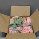 MARTINE MALL 4 Packs Peonies Artificial Flowers, Light Pink Artificial Peonies, Silk Peonies Flowers Fake Peonies Artificial Flowers Peonies Bouquet for Centerpiece Table Wedding Party Home Decor