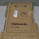 Black Plastic Clipboards (Set of 6) Multipack - 12.5x9 Inch Clipboard Holds 100 Sheets, Low Profile | Colored Acrylic Clip Boards in Bulk for Kids & Professionals