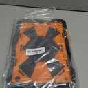 Case for Galaxy Tab A11 Plus/A9 Plus 11 Inch Heavy Duty Cases for Samsung Galaxy A11+/A9+ Tablet Case with Screen Protector 360 Rotating Stand Shoulder Strap Pen Holder,Black Orange