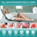 Full Body Massage Mat with Heat, Ultra Shiatsu Style Massage Pad Cushion, Body Massager Mat for Bed & Recliner,Back Massage for Bed, Vibration Therapy Pad for Total Body Massage Relaxation
