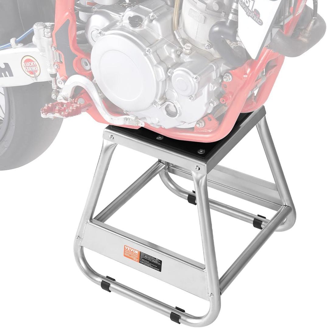 VEVOR Dirt Bike Stand, 1100 lbs Load Capacity Dirtbike Pit Stand, Universal Non-Slip Off-Road Steel Heavy Duty Dirtbike Maintenance Lift, Moto Box Stand for Motorcycle & Powersports Maintainence