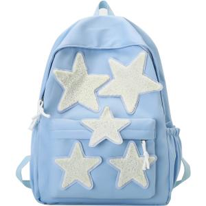 Women's Cute Star Laptop Backpack Y2K Kawaii Fashion Daypack, 15.6 inch