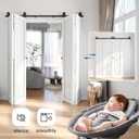 EaseLife 76" Bifold Sliding Barn Door Hardware Track Kit for 4 Closet Door,Top Mount Roller,Slide Smoothly Quietly,Easy Install,Black,Fit for Four 18" Wide Bi-Folding Door (Hardware Only)