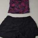 Tankini Two Piece with Shorts - Womens Tummy Control Swimsuit with Pockets Bathing Suit with V-Wire Boy Shorts Swimwear 2025 (Medium, Purple Leaf)