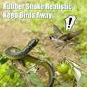 8 Pieces Fake Snake Realistic Rubber Snake for Garden, Plastic Snakes Props to Keep Birds Away, Novelty Toys for Playing Jokes Prank Stuff Props for Halloween April Fools Party Favor, 31 inches