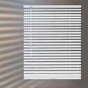HIDODO Aluminum Mini Blinds for Windows Cordless Horizontal Window Shades for Light Adjustment, Metal Venetian Blinds Waterproof for Bedroom, Bathroom, 35" W x 48" H, White