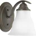 Progress Lighting P3190-09 1-Light Bath Bracket, Brushed Nickel, 6-1/2-Inch Width x 11-Inch Height