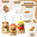 Hollowfly Capybara Stress Balls Employee Appreciation Gifts Mini Animal Relief Keychain for Social Worker, Staff Squeeze