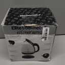 Elite Gourmet EKT1001 Electric 1.0L BPA-Free 1100W Glass Kettle Cordless 360 Base, Stylish Blue LED Interior, Handy Auto Shut-Off Function  Quickly Boil Water For Tea & More, Black