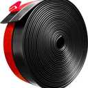 Silicone Weather Stripping Door Seal,2026 Upgraded Seal Strip for Windows Gaps, Double-Sided Strong Adhesive Design,Door Seal Strip for Side of Door 20ft x 1.97