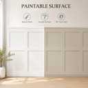 Board and Batten Wainscoting Panel Kit,MDF Premade Paintable Panel,54X96in