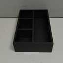 Tea Bag Organizer Wood Black, 4 Compartments Tea Bag Holder, Large Capacity Sugar Packet and Coffee Station Organizer, Tea Bags Caddy Drawer Storage Container for Countertop