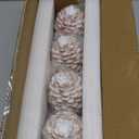 Hotop 4 Pieces Christmas Pine Cone Stocking Holder Metal Mantel Stocking Hanging Hook Xmas Pine Cone Stocking Holder Fireplace Stocking Hanger for Fireplace Mantel Christmas Decor ()