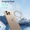 ESR for iPhone 16 Pro Case, Compatible with MagSafe, Camera Protection, Shockproof Thin Cover, Resists Yellowing and Scratches, Magnetic Phone Case for iPhone 16 Pro, Zero Series, Desert Titanium Ring