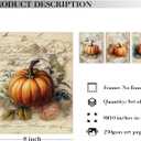2 x JXREQ Vintage Pumpkin Fall Decorations Wall Art for Home Kitchen Living Room Bathroom Bedroom, Retro Pumpkins Wall Art Posters for Harvest Thanksgiving Decorations Set of 4, 8x10 Inch Unframed