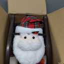 Christmas Animated Decoration Rocking Chair Santa Claus Plush, 18inch Talking Santa Decor, Animatronic Collectible Figurines with Sing, Mouth Move, Illuminated Face, Sitting Xmas Gift for Indoor, Home