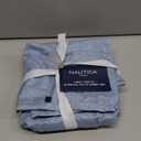 Nautica - Twin/Twin XL Bed Sheets, Deep Pocket Fitted Sheet and Pillowcase Set Elasticized, Dorm Essentials (Herringbone Coastal Blue)
