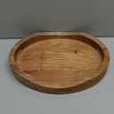 Tray Acacia Wood Oval Large Tray with Handle Food Serving Trays for Living Room Home Dining Table (14" X 11" X 2")