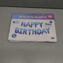 5 x 1 Set Snowflake Happy Birthday Balloon Banner for Frozen Party Decorations Blue Bday Banner for Kids Birthday Winter Wonderland Party Decor