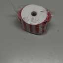 Meseey 2.5 Inch 10 Yard Red White Striped Wired Ribbon,Candy Cane Wired EDG Ribbons for Christmas Tree Wreath, Peppermint Striped Gift Wrapping Bow DIY Craft Holiday Decor