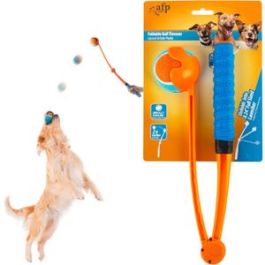 AFP 25 Dog Ball Launcher  Interactive Dog Toy for Outdoor, Foldable, Lightweight Design with Non-Slip Handle, Includes Medium Ball (2.5'')