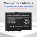 DS Lite Battery, USG-003 2500mAh Li-ion Replacement Battery for Nintendo DS Lite, NDSL Game Player, with Repair Tool Kit (Not for Nintendo DSi, DSi XL, DSi LL)