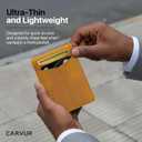 Slim Bifold RFID Blocking Full Grain Genuine Leather Front Pocket Minimalist Thin Wallet with Money Clip for Men - (SB20) (Desert Dune)