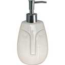 CAAS White Soap Dispenser, with Face Design, Ceramic Funny Liquid Dispenser, Refillable Lotion, Soap, Shampoo, Bathroom and Kitchen (White02)