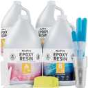 Nicpro 4 Gallon Crystal Clear Epoxy Resin Kit with Cups, Sticks, Gloves