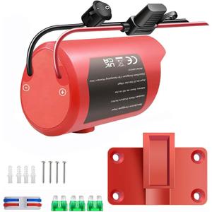 1 Pack Battery Adapter Compatible for Mil.Waukee 12V Power Wheel Adapter with Fuse and Switch,14 AWG Wire Power Convertor for DIY RC Trucks, RC Toys, Robotics, Work Lights Battery Not Included