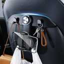 1 Pack Tesla Hooks & Phone Mount for Tesla Model Y(Juniper) Model 3(Highland) Accessories 2026 2025 2024 2023 2022 2021, Multifunction Clip Phone Holder| Car Seat Back Storage Hook Purse/Bag (1 Pcs-Metallic Black)