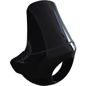 FATECIM Motorcycle 5.75 Headlight Fairing Cover 17 Tall Touring Sport Windshield with 35-49MM Fork Clamps Universal for Harley Suzuki Honda Yamaha Kawasaki Chopper Bobber Cafe Racer (Gloss Black)
