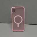 Anuck Case for iPhone Xs Max Case Magnetic Phone Case Compatible with MagSafe, Soft TPU Bumper Hard Translucent Matte Back Slim Fit Shockproof Protective Cover for Men Women Girls - Tender Pink
