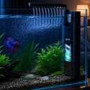 TARARIUM Small Aquarium Filter U-V for 10-30 Gallon Tank,118GPH Fish Tank Filters for Betta Fish Tank Green Clean Machine, Internal Pump Filter for Turtle Tank Saltwater Freshwater Crystal Clear | Adjustable flow rate